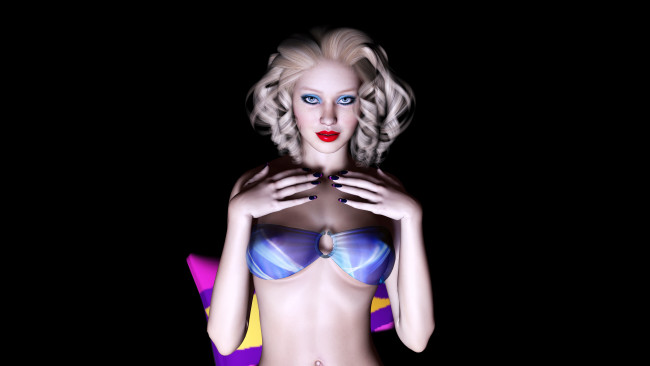 Обои картинки фото 3д, графика, people, люди, девушка, взгляд