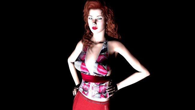 Обои картинки фото 3д, графика, people, люди, девушка, взгляд