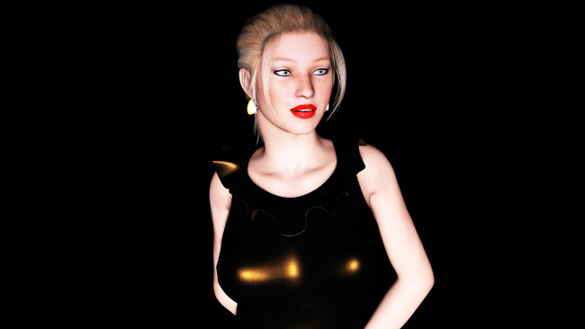 Обои картинки фото 3д, графика, people, люди, взгляд, девушка