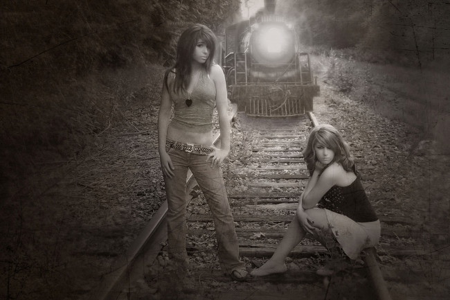 Обои картинки фото -Unsort Креатив, девушки, unsort, креатив, поезд