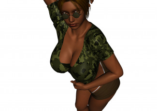 Картинка 3д+графика люди+ people девушка фон взгляд