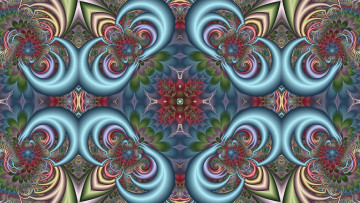 Картинка 3д+графика фракталы+ fractal узор фон цвета