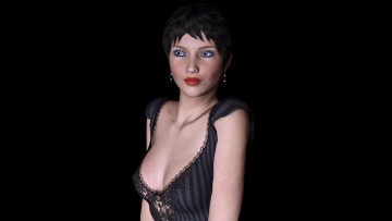 Картинка 3д+графика люди+ people фон взгляд девушка