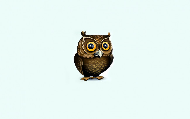Обои картинки фото рисованные, минимализм, голубой, фон, сова