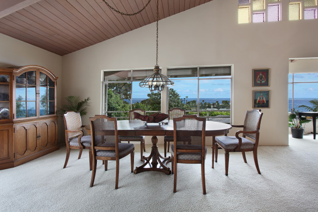 Обои картинки фото интерьер, столовая, стиль, мебель, дизайн, люстры