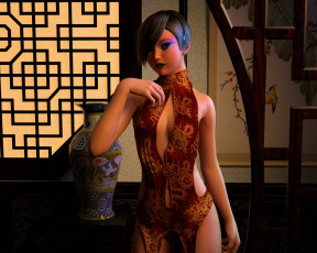 Картинка 3д+графика люди+ people фон девушка взгляд