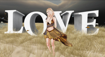 Картинка 3д+графика люди+ people девушка взгляд фон