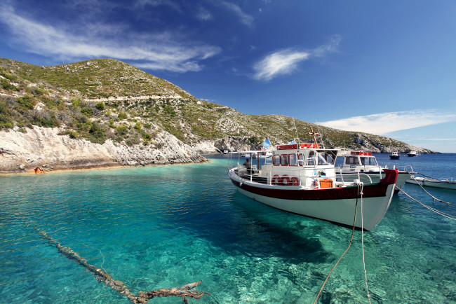 Обои картинки фото корабли, катера, тропики, океан, катер