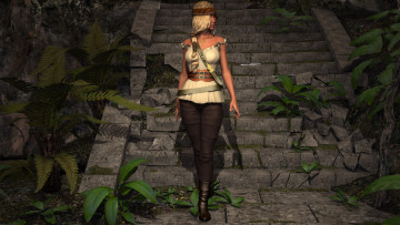 Картинка 3д+графика амазонки+ amazon взгляд девушка фон