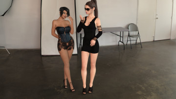 Картинка 3д+графика люди+ people девушки взгляд фон