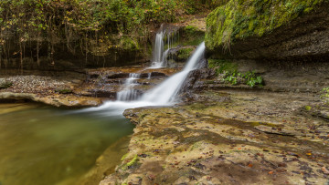 Картинка природа водопады река лес водопад