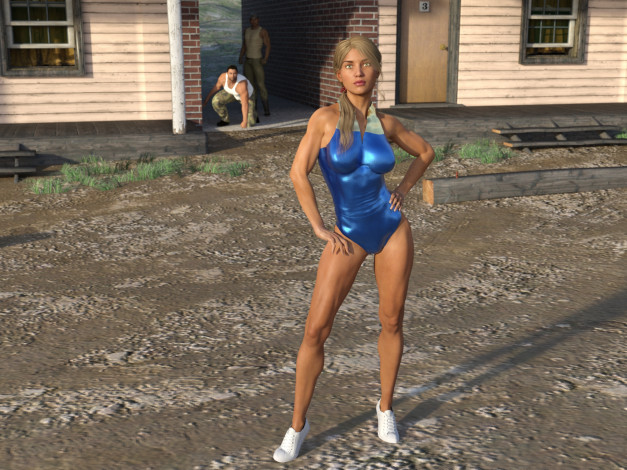 Обои картинки фото 3д графика, люди , people, взгляд, девушка, фон