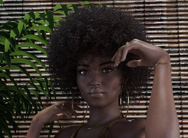 Обои картинки фото 3д графика, портрет , portraits, фон, девушка, взгляд