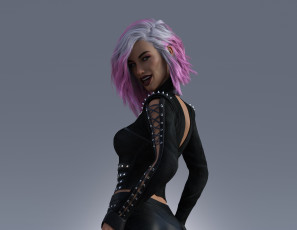 Картинка 3д+графика люди+ people взгляд фон девушка