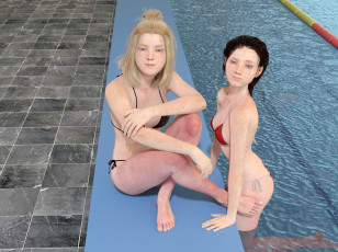 Картинка 3д+графика люди+ people фон взгляд девушки