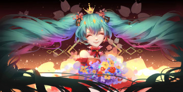 Картинка аниме vocaloid девушка