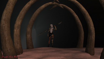 Картинка 3д+графика эльфы+ elves оружие фон эльфийка взгляд