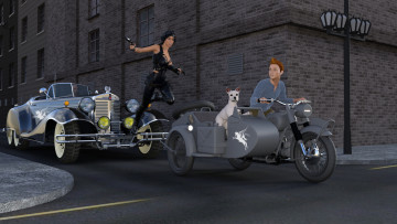 Картинка 3д+графика фантазия+ fantasy фон взгляд девушка