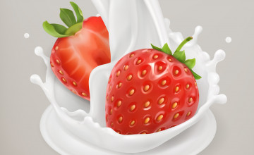 обоя векторная графика, еда , food, графика, молоко, фон