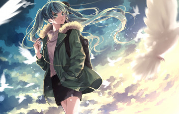 Картинка аниме vocaloid девушка