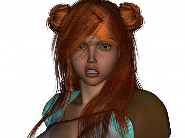 Обои картинки фото 3д графика, портрет , portraits, девушка, взгляд, фон