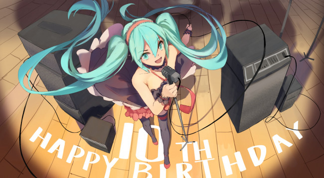 Обои картинки фото аниме, vocaloid, hatsune, miku