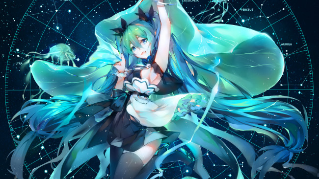 Обои картинки фото аниме, vocaloid, hatsune, miku