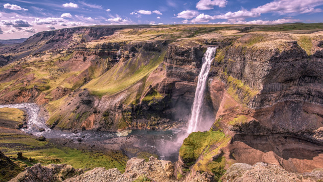 Обои картинки фото природа, водопады, простор