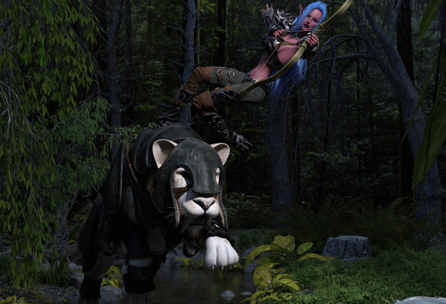 Обои картинки фото 3д графика, эльфы , elves, фон, взгляд, эльфийка