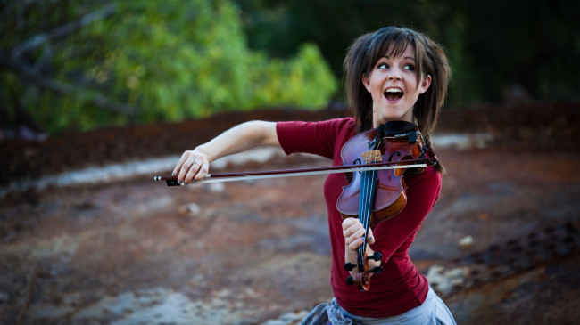 Обои картинки фото музыка, lindsey stirling, скрипка, девушка