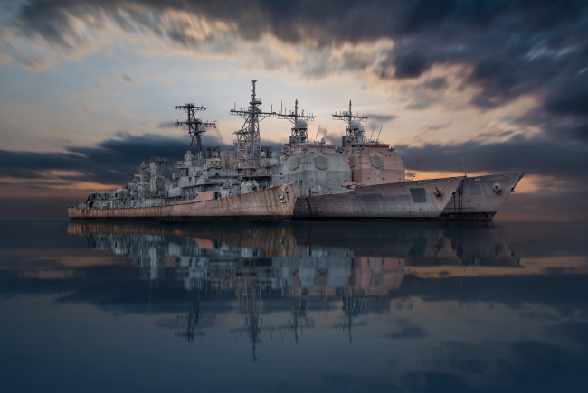 Обои картинки фото корабли, разные вместе, вмф