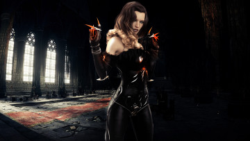 Картинка 3д+графика фантазия+ fantasy девушка фон взгляд униформа