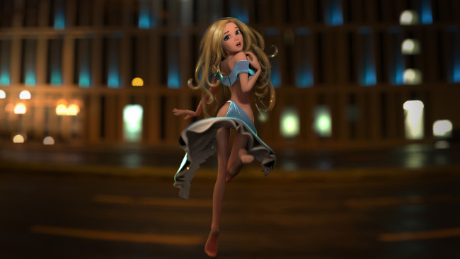 Обои картинки фото 3д графика, мультфильмы и в игры, девушка, фон, взгляд