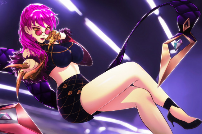 Обои картинки фото видео игры, league of legends, kda, evelynn, очки