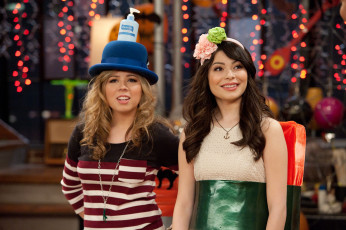 обоя кино фильмы, icarly , сериал, девушки, вечеринка, наряды