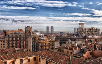 Картинка города барселона+ испания панорама