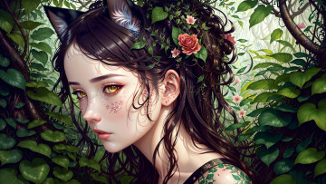 Картинка аниме животные +существа нейросети графика нейроарт ai art нейронные сети рисунки нейро искусство