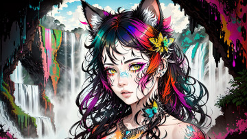 Картинка аниме животные +существа нейросети графика нейроарт ai art нейронные сети рисунки нейро искусство