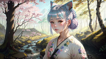 Картинка аниме животные +существа нейросети графика нейроарт ai art нейронные сети рисунки нейро искусство