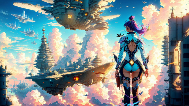 Обои картинки фото аниме, оружие,  техника,  технологии, нейросети, графика, нейроарт, ai, art, нейронные, сети, рисунки, нейро, искусство