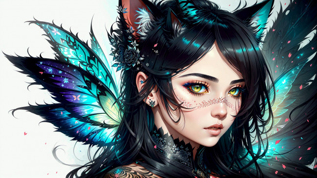 Обои картинки фото аниме, животные,  существа, нейросети, графика, нейроарт, ai, art, нейронные, сети, рисунки, нейро, искусство