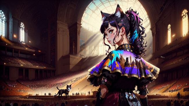 Обои картинки фото аниме, животные,  существа, нейросети, графика, нейроарт, ai, art, нейронные, сети, рисунки, нейро, искусство