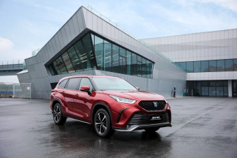 Картинка автомобили changan красный здание