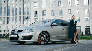 Картинка автомобили -авто+с+девушками volkswagen passat