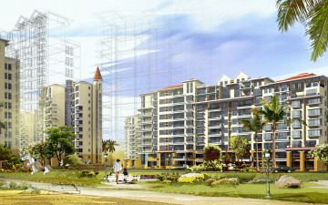 Картинка 3д графика architecture архитектура