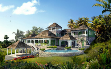 Картинка 3д графика architecture архитектура