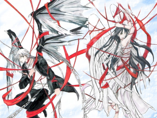 Обои картинки фото аниме, angels, demons