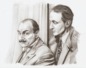 Картинка рисованные люди hastings poirot