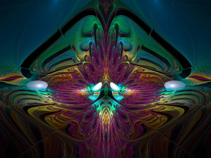 Картинка 3д графика fractal фракталы узор абстракция