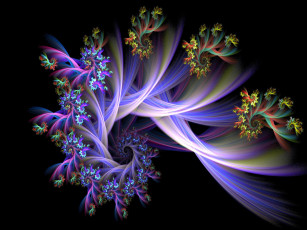 Картинка 3д графика fractal фракталы узор абстракция